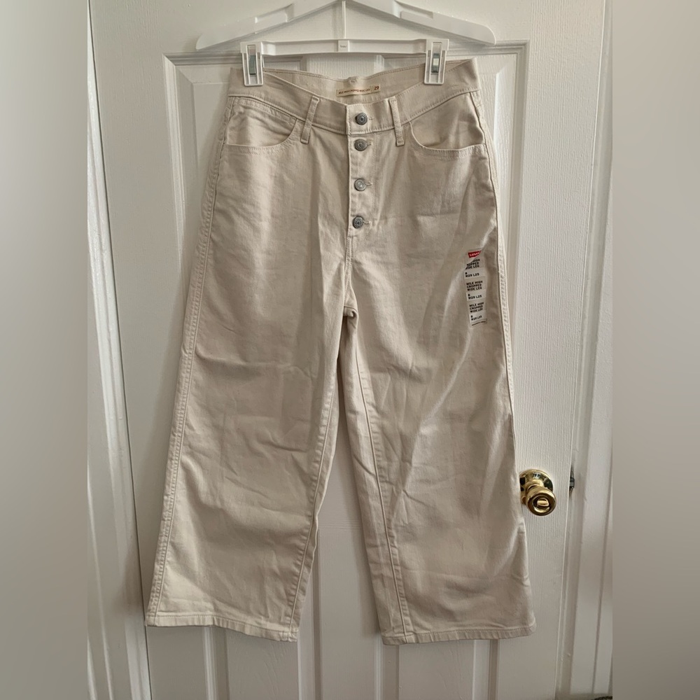 Levis mile high wide leg crop jeans